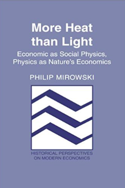 8/ Some comparison w/ former generation helps here. One example of econ who eyed on physics was Irving Fisher. As demonstrated by Mirowski ( https://www.cambridge.org/core/books/more-heat-than-light/4CD2ADE8D5DE8665E43E2922D7E360B3), Fisher’s importation of math from physics was driven by his import of physics substance/analytical structure