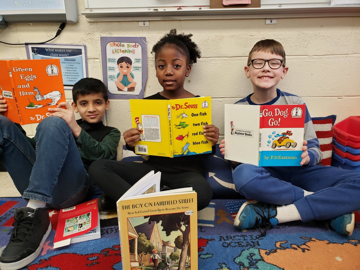 Happy Belated Birthday Dr. Suess! 🎂 3rd graders are walking down memory lane with your cherished works.<a href="/D45YorkCenter/">York Center School</a>