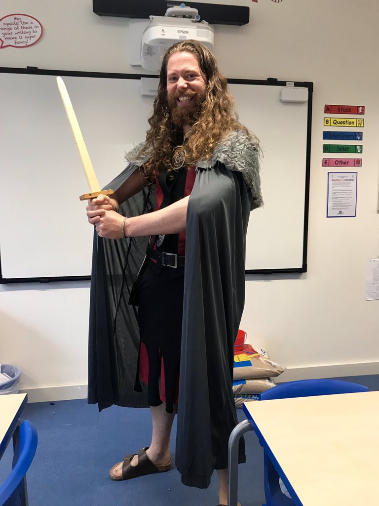 lordderamores's tweet photo. This year’s #BookFactor winner is .......Beowulf (aka Mr Sharpe) #WORLDBOOKDAY https://t.co/Z7ucT0Gu6N