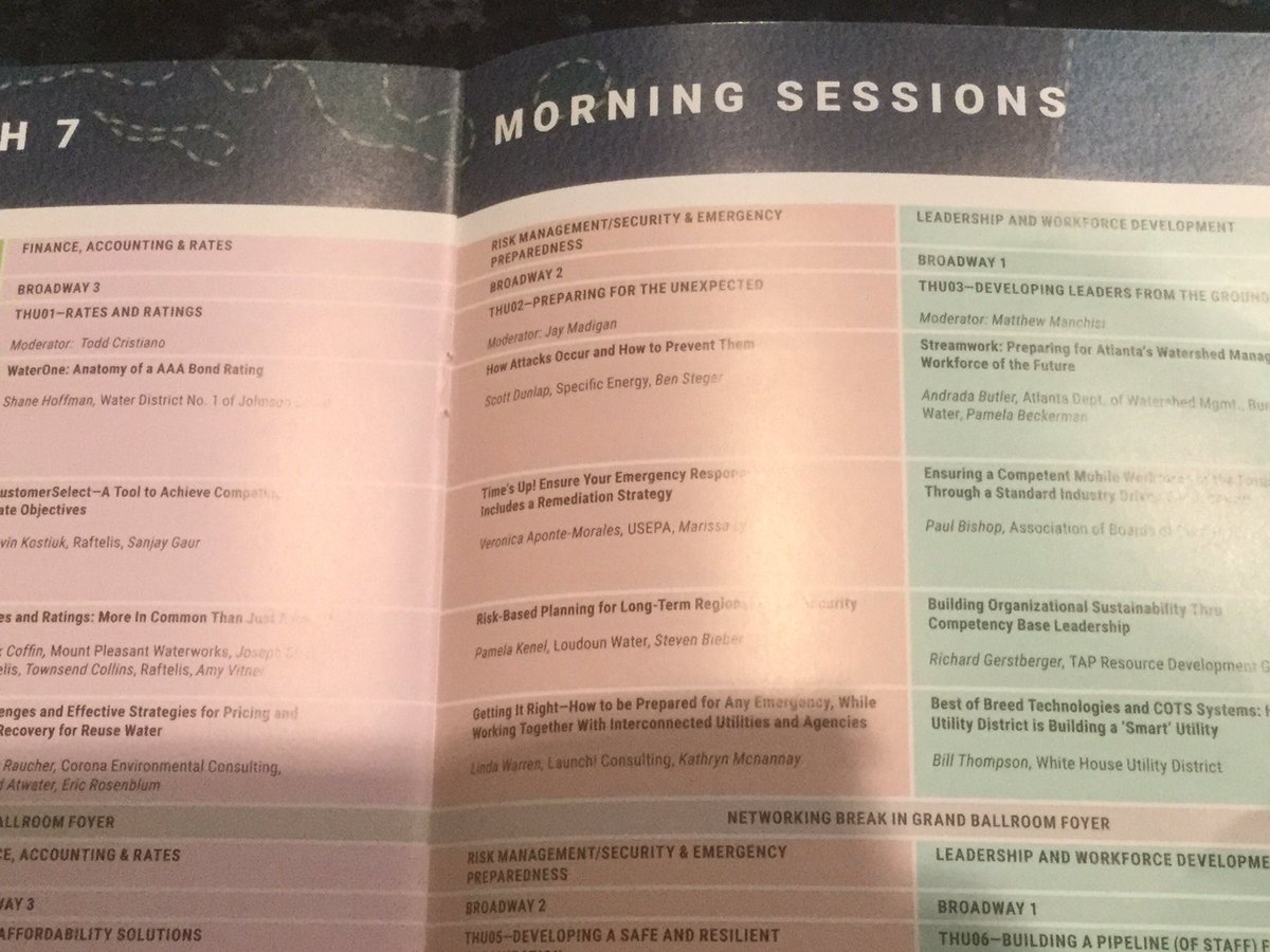 tkruse10's tweet photo. I’m learning more about Risk Management/Security &amp; Emergency Preparedness at #UMC19. A great companion discussion to asset management. A wonderful reminder to always be prepared. @EramosaEngineer https://t.co/3C9LoKn4Rf