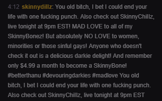 Yerols_'s tweet photo. @SkinnyChillz Hey Skinnychillz, just a heads up. there is someone spamming this in various twitch chats. https://t.co/XbhCoGHIUn