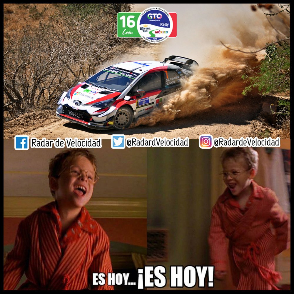 RadardVelocidad's tweet photo. Llegó el día... el @RallyMexico empieza hoy...¡Es hoy!
#RadardeVelocidad #RallyMexico #RallyMX #Esteesmirally #HumorRacing #RacingHumour https://t.co/SvHct0vtsd