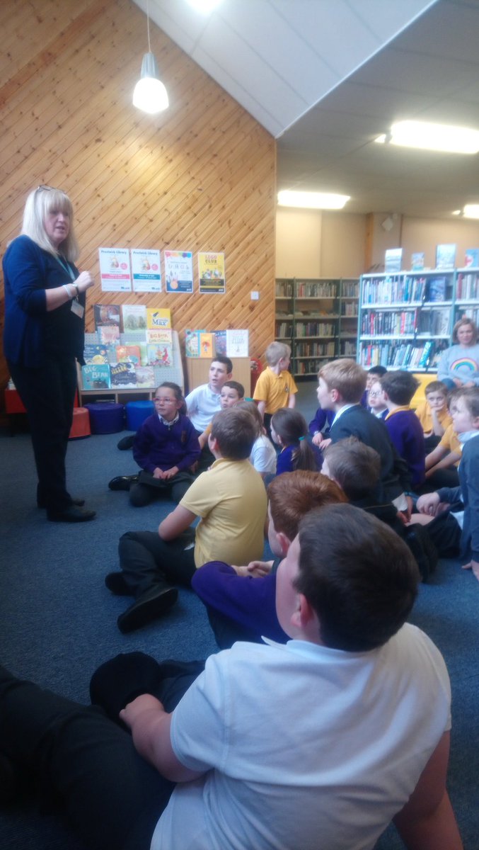 KingcasePS's tweet photo. P4B had great fun choosing books, colouring in, listening to stories and taking part in a book quiz at Prestwick Library. #worldbookday #salibraries #FMReadChallenge https://t.co/E3hfFhiu5A