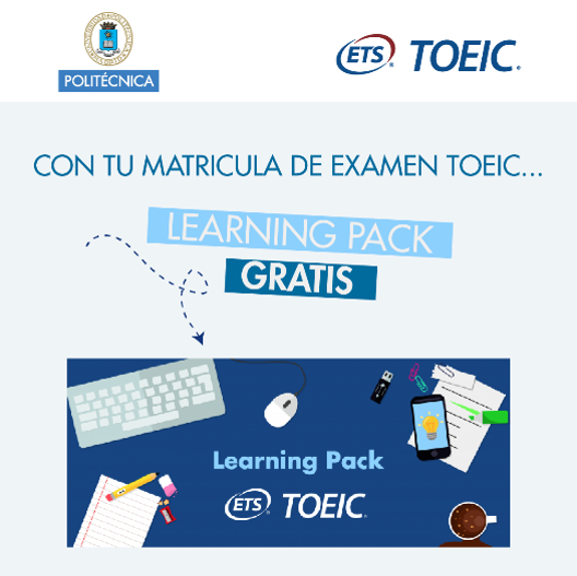 DLAplicada_UPM's tweet photo. Con tu matrícula #TOEIC podrás acceder gratis al #LearningPack @Capmantesting, compuesto por materiales de preparación, preguntas reales del examen y mucho +. Accede aquí para más info sobre el Learning Pack de TOEIC. https://t.co/lxiOekS9HE #SAI #SomosUP @DLAplicada_UPM @La_UPM https://t.co/s486XtEWtD