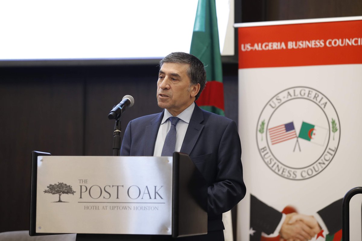 Bilateral Chamber (@bilateralchmbr) on Twitter photo H.E. Madjid Bouguerra, Ambassador of #Algeria to the US, opens the conference with the sentiment that these new Algerian models bring great business & #investment opportunities for US companies. #algeriaenergy2019 #energy <a href="/AlgerianIn/">Algerian Embassy in US</a> <a href="/USEmbAlgiers/">US Embassy Algiers</a> H.E. Madjid Bouguerra, Ambassador of #Algeria to the US, opens the conference with the sentiment that these new Algerian models bring great business & #investment opportunities for US companies. #algeriaenergy2019 #energy <a href="/AlgerianIn/">Algerian Embassy in US</a> <a href="/USEmbAlgiers/">US Embassy Algiers</a>