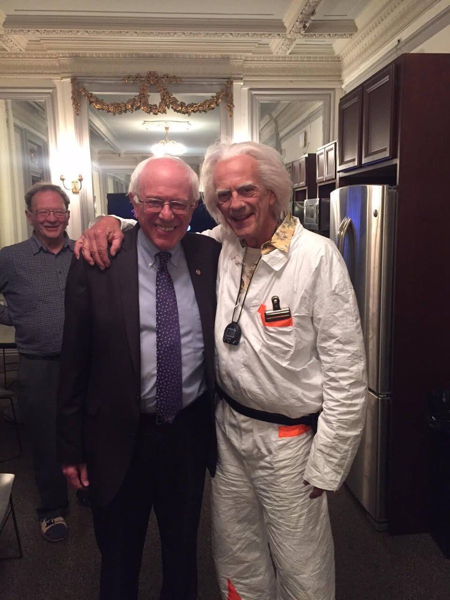 “Dr. Emmett Brown: You’ve got to come back with me!
@BernieSanders: Where?
Dr. Emmett Brown: Back to the future!” #BackToTheFuture #ChristopherLloyd #Bernie2020 #BernieInIowa #BernieInChicago #BernieInBrooklyn #Hindsight2020 #FeelTheBern @SenSanders @OurRevolutionVC @NYforSanders