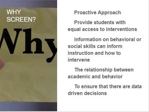 psycollablisten's tweet photo. What is the benefit of screening students for social/emotional concerns? #CollConf3 #MOPsychs https://t.co/ULtX2ZhV35