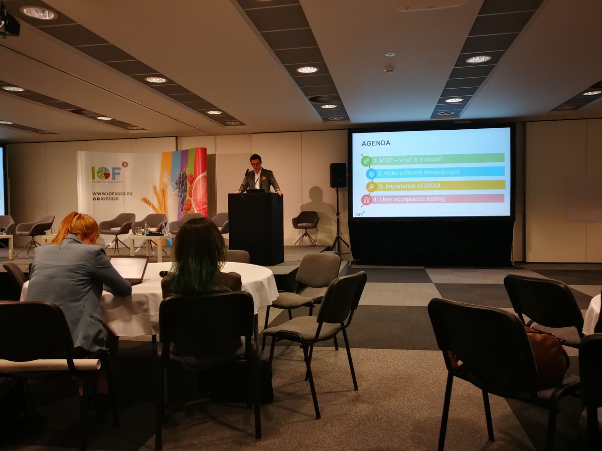 BerlinThinking's tweet photo. Product development insights from #365FarmNet. Stressing to become faster on bringing products to the market, while maintaining excellent usability and design. #Iof2020 #SmartAgriHubs https://t.co/F22ulNzigA