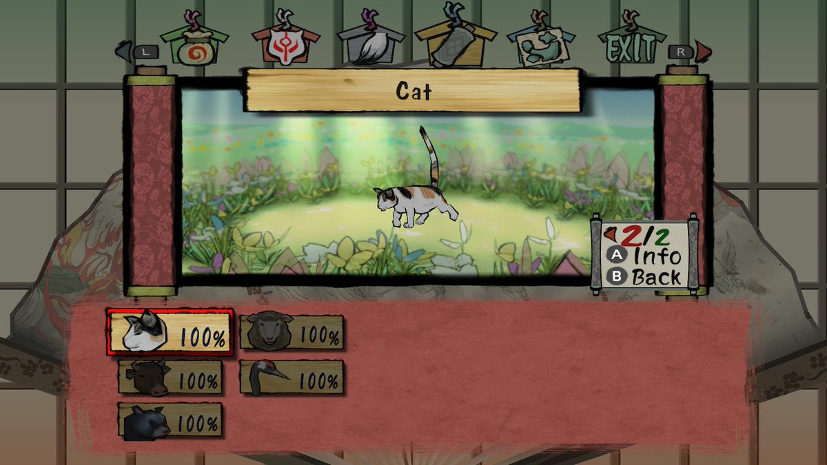 IlJohnny2's tweet photo. [100%] Okami HD (3/3)

- All Animals fed.
- Fish Tome and Bestiary completed. (Not uploading every single photo.)

#NintendoSwitch https://t.co/QOJ6JyNe9d