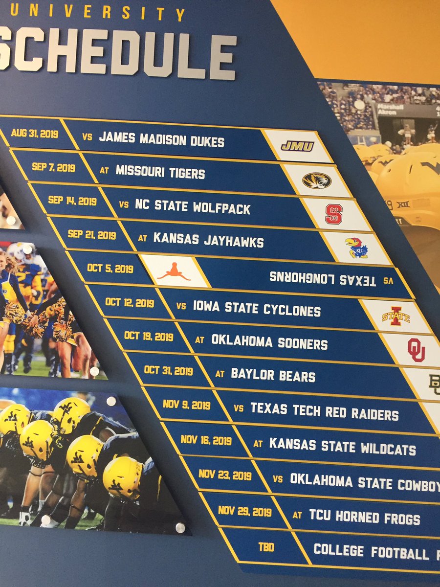 Wvu Printable Football Schedule