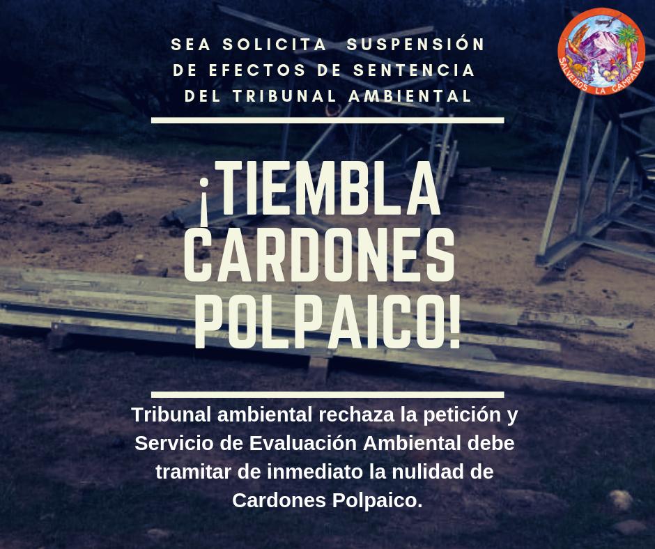 SlvmoslaCampana's tweet photo. 🔴Tiembla #CardonesPolpaico! @TrAmbiental rechaza petición y el Servicio de Evaluación Ambiental debe tramitar inmediatamente la nulidad de Cardones Polpaico. #ISAInterchile es responsable de incumplir su propia RCA innumerables veces. #ChaoCardonesPolpaico #SalvemosLaCampana https://t.co/txjIgky5mW