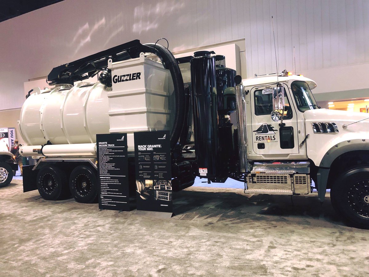 guzzlermfg's tweet photo. Check out one of @JoeJohnsonEquip's @guzzlermfg rental units, on display in the @MackTrucks booth at NTEA's @WorkTruckShow  #worktrucks19 https://t.co/XYv6hHy312