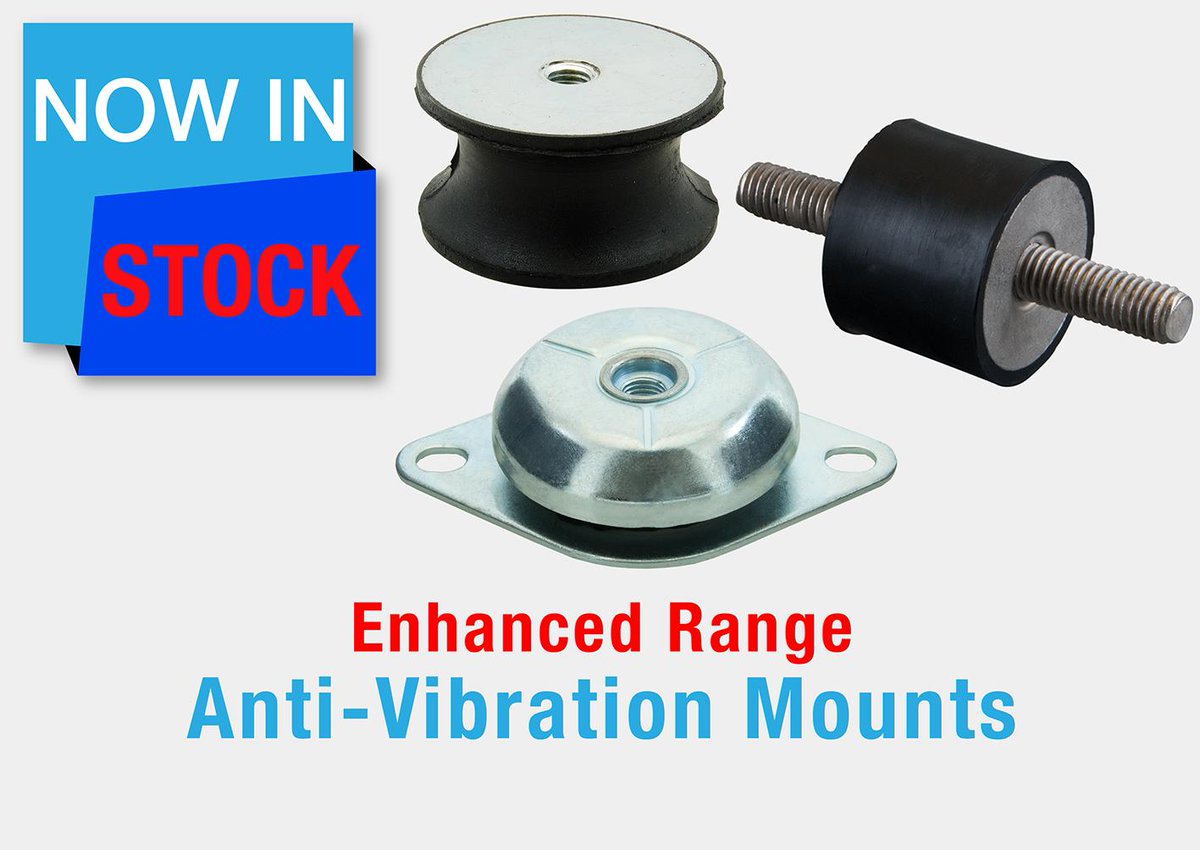 WDSComponentsUS's tweet image. NOW IN STOCK: AV Mounts act as a vibration dampener or shock absorber, isolating and reducing both noise and vibration on applications such as machines, engines &amp;amp; motors, compressors, and control panels. Click for more info: ow.ly/Y8DX50mo2az #USEngineering #USManufacturing