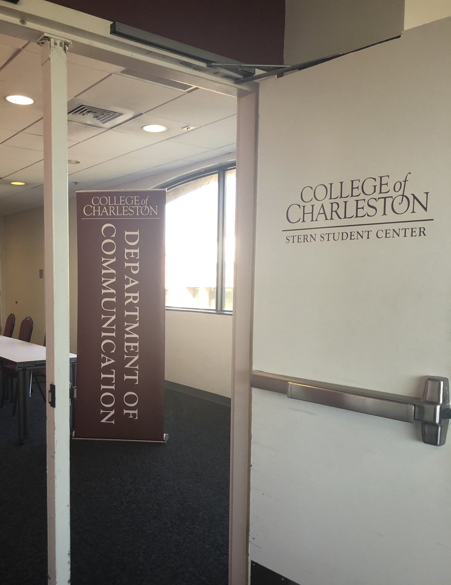 Excited to welcome <a href="/carolinerkenny/">Caroline Kenny</a>! In the Stern Center Ballroom on the 4th floor at 11:15! #AlumniEvent #CofC #DepartmentofCommunication