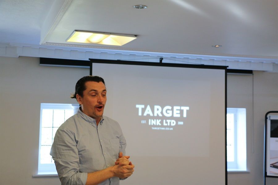 BNIA21Connect's tweet photo. Caption competition! What in earth is Rob from @Target_Ink saying? #ThursdayTreat #networking #pitching #localbusiness #marketing #BNI https://t.co/nB96BAlXTn