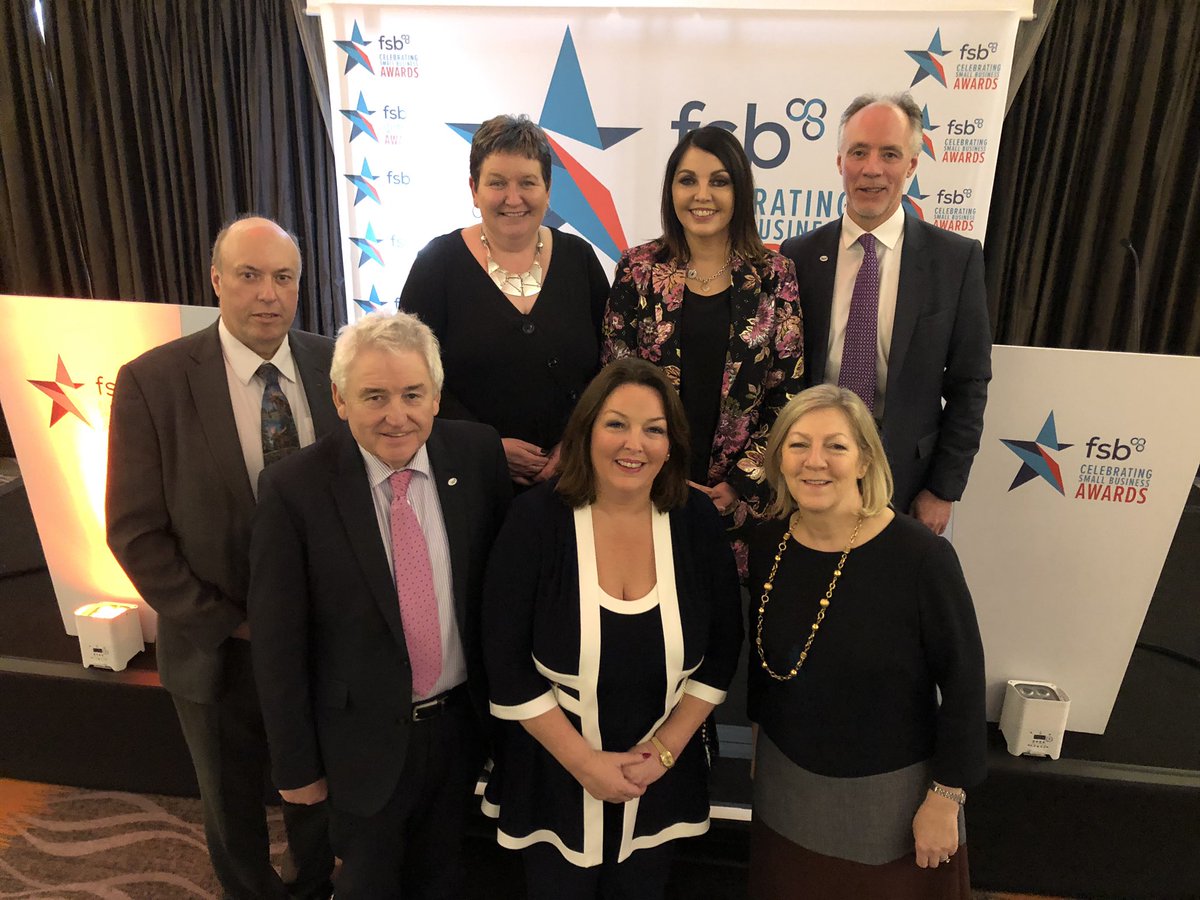 FSB_NI's tweet photo. The @FSB_NI team and Chief Exec @JulieELilley after a successful #FSBAwards. https://t.co/JfirBVGf5n