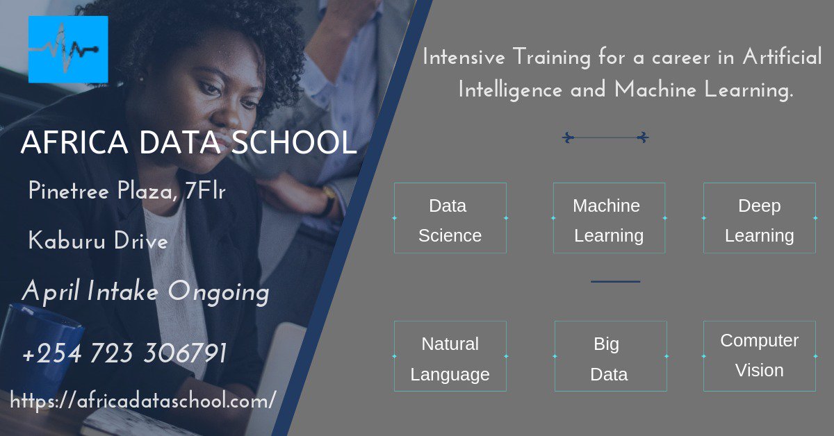 AfricaDataSch's tweet photo. April intake is ongoing for #AfricaDataSchool Apply now to secure your spot!! 
Link: https://t.co/6rdwpXsSLi https://t.co/Vo74XhC0it