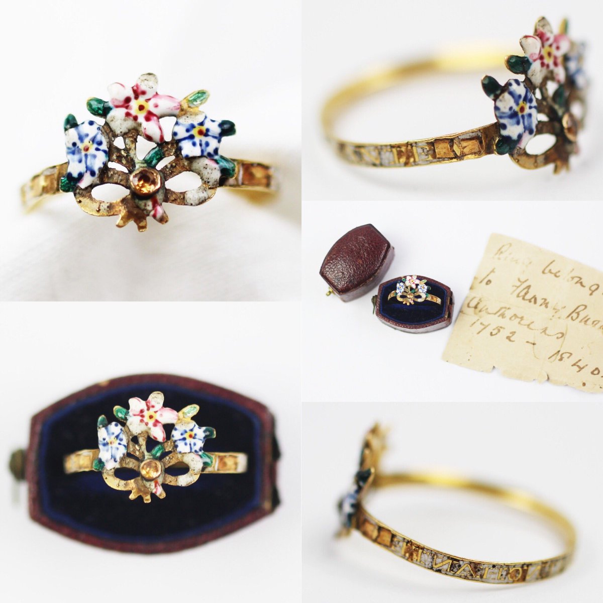 CTrevanion's tweet photo. One of my favourite lots in our auction this Saturday @trevanion_dean has got to be Fanny Burney’s ring (yes you heard that right) belonging to the authoress and dating to the late 18th century the text on the shank reads ‘Sa Douceur M’enchante’ or His Sweetness Enchanted Me 💕 https://t.co/onZkAisrEM