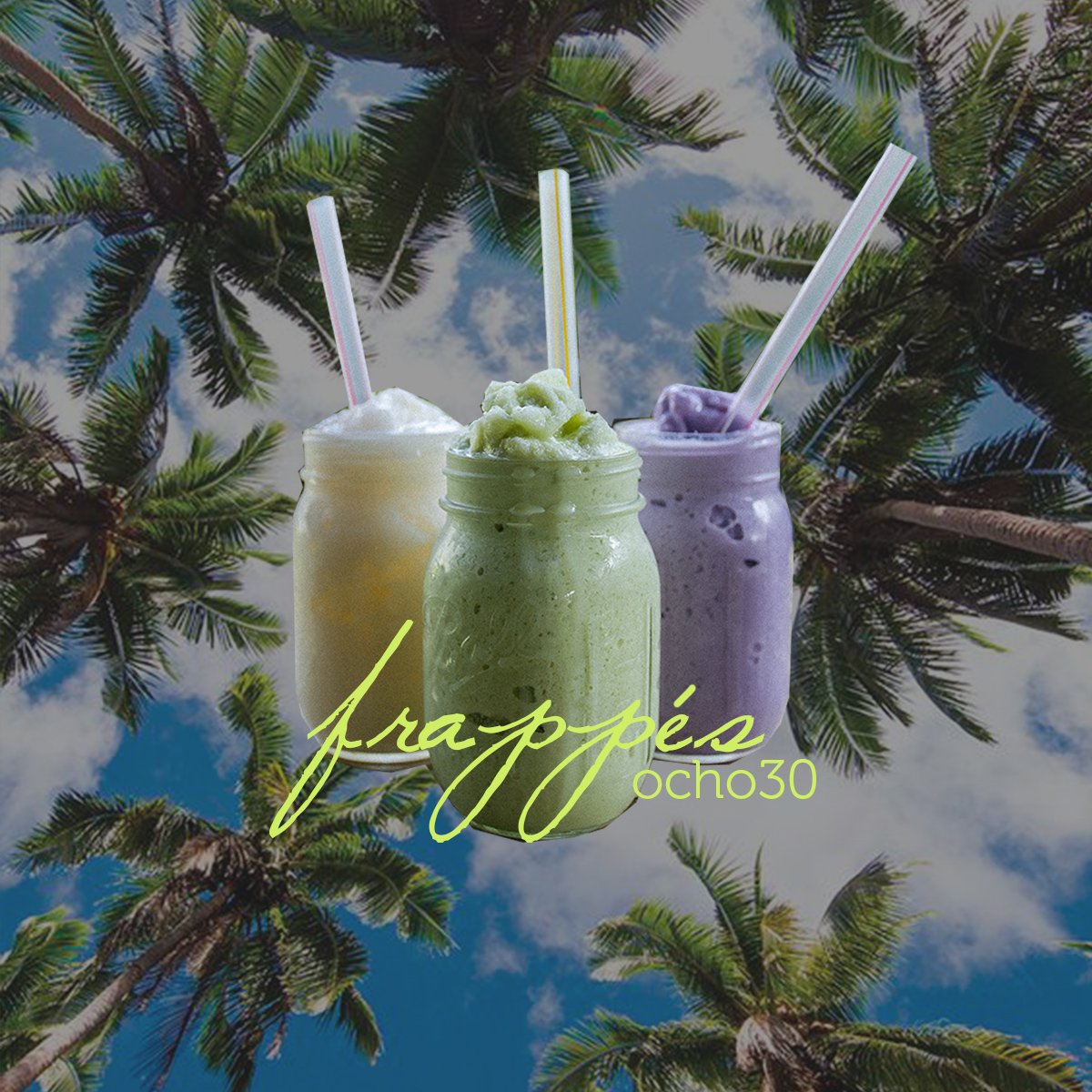 ocho30's tweet photo. Lo que necesitas para este calor es uno de nuestros frappés. Spoiler Alert: El de Matcha lo puedes pedir con piquete. https://t.co/Jxh3xIJ8uY