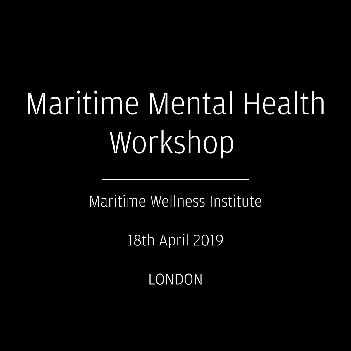 Register your interest now. 
maritimewellnessinstitute.com/maritime-menta…

#maritime #wellness #mentalhealth #health #crewhealthmatters #crewhealth #wellnessatsea