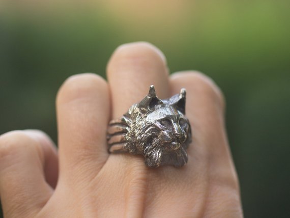 spiralshan's tweet image. Lynx ring, Sterling silver animal ring, Man #jewelry #ring @EtsyMktgTool etsy.me/2HTtnQl #lynxring #animalring #silveranimalring