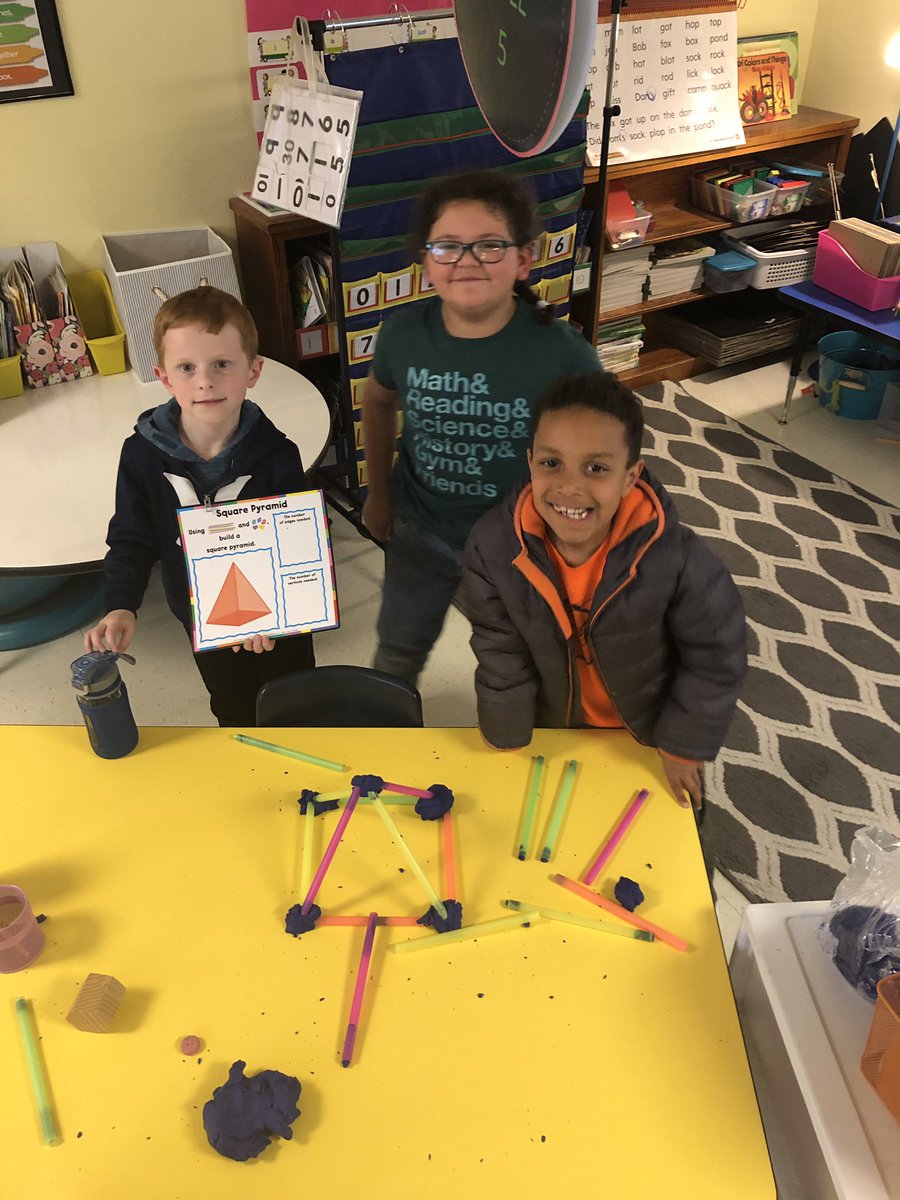 Compare and contrast 2D and 3D shapes and build models of both. #GoBeyondlampasas <a href="/LampasasKWE/">Kline Whitis Elem</a>