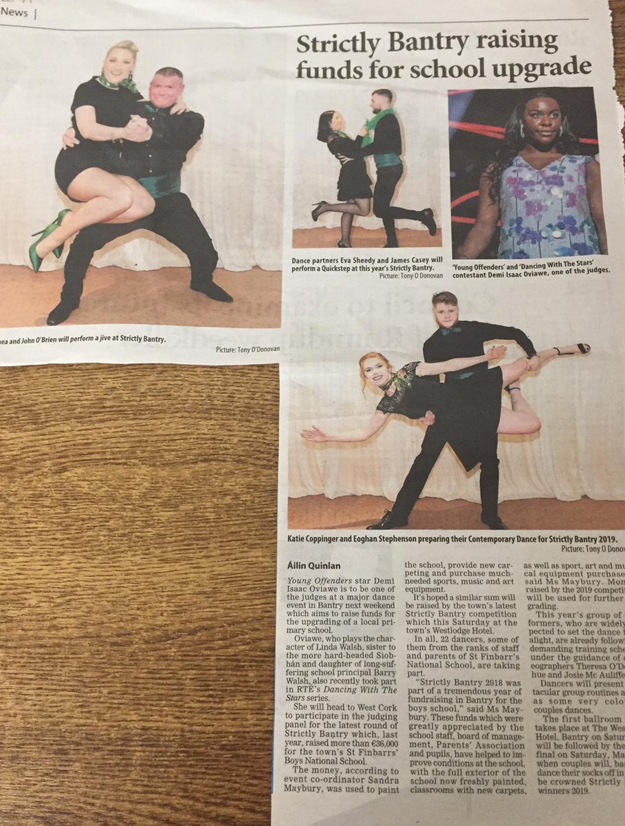 Strictly Come Dancing, Bantry (@strictlybantry) on Twitter photo Thanks to <a href="/ailinquinlan/">ailin quinlan</a> and <a href="/irishexaminer/">Irish Examiner</a> for covering <a href="/StrictlyBantry/">Strictly Come Dancing, Bantry</a> 2019 in this week's County Supplement.
<a href="/WestlodgeHotel/">Westlodge Hotel</a> <a href="/PLANtasticSM/">PLAN-tastic Event Management</a> <a href="/Westcorkmoments/">Tony O Donovan</a> Thanks to <a href="/ailinquinlan/">ailin quinlan</a> and <a href="/irishexaminer/">Irish Examiner</a> for covering <a href="/StrictlyBantry/">Strictly Come Dancing, Bantry</a> 2019 in this week's County Supplement.
<a href="/WestlodgeHotel/">Westlodge Hotel</a> <a href="/PLANtasticSM/">PLAN-tastic Event Management</a> <a href="/Westcorkmoments/">Tony O Donovan</a>