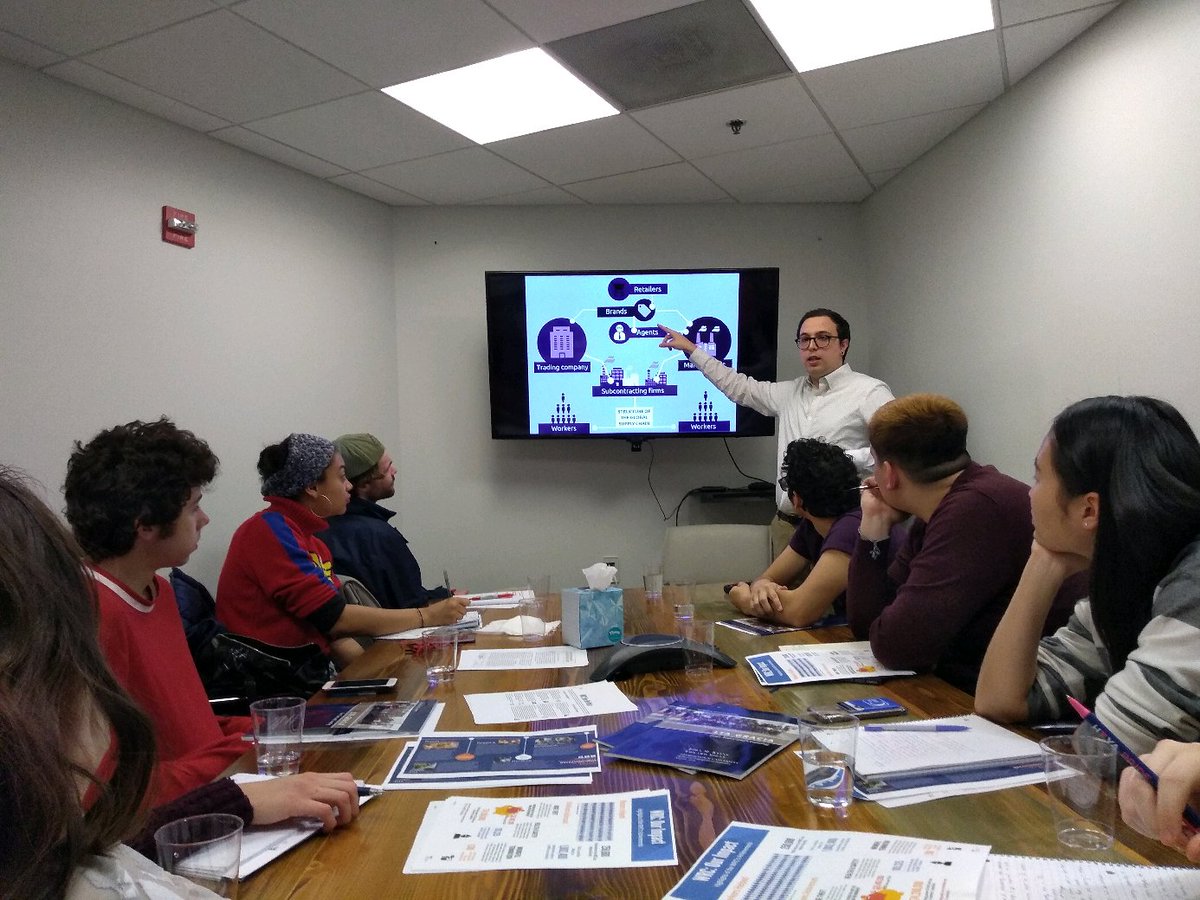 GeorgetownInDC's tweet photo. The @GUaltbreaks DC Worker Justice Immersion students looked at issues impacting DC workers: immigration, gig economy, emotional labor & other uncompensated labor. Thanks to DC's @4WorkerRights for the "how to" on organizing in solidarity w/DC workers in pursuit of labor justice! https://t.co/PXyeIPhFjt