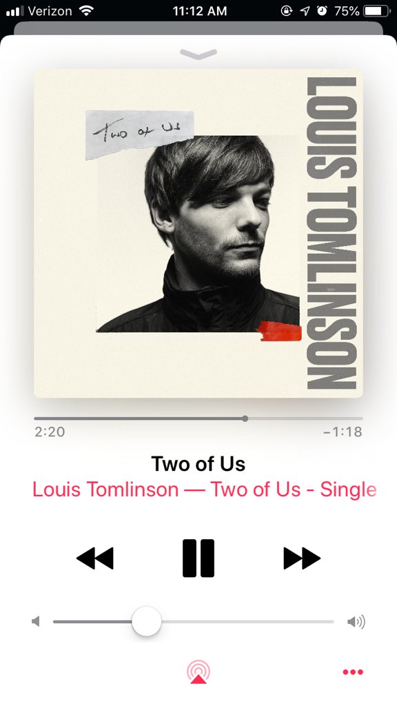 I can’t stop listening to <a href="/Louis_Tomlinson/">Louis Tomlinson</a> new song #TwoOfUs it’s amazing. Louis I know your mom is smiling down at you right now, proud to be calling you her son. ❤️