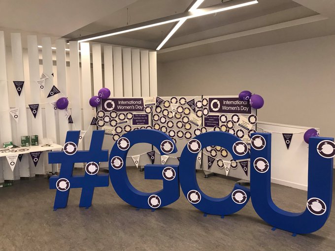IWD activity card pledge wall