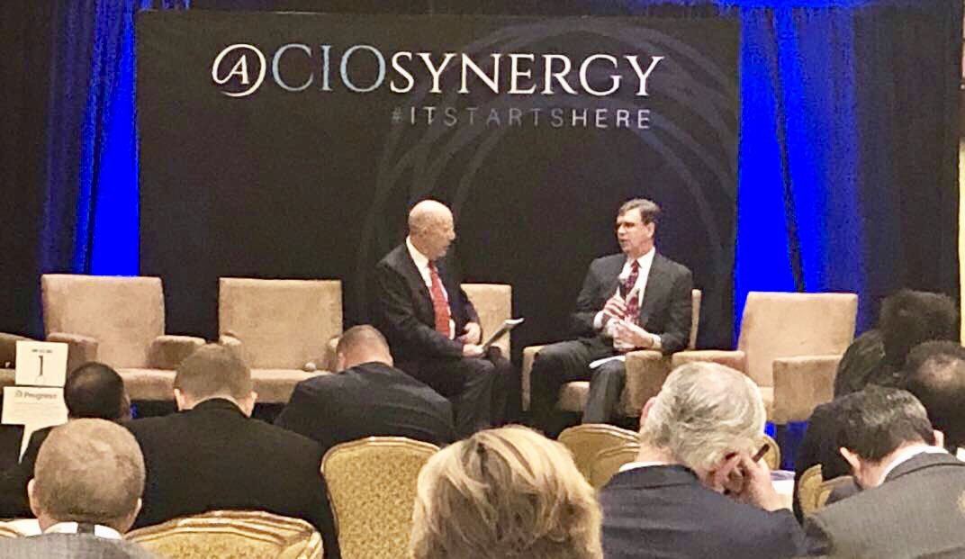 Great fireside chat with @Solve_100 at the <a href="/CIOsynergy/">CIOsynergy Events</a> Charlotte event! #cio #IT