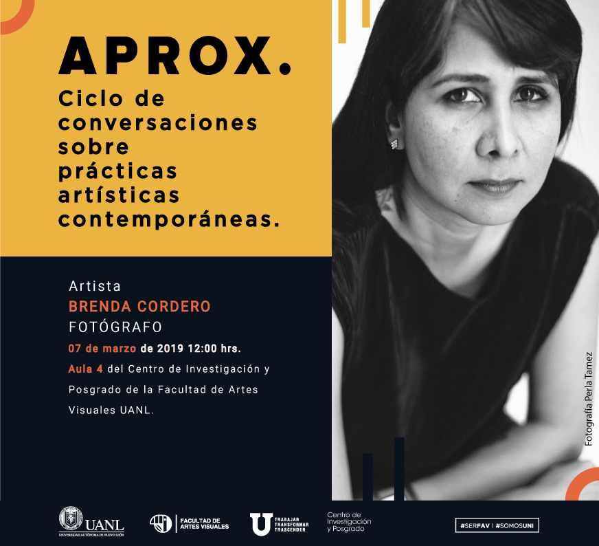 artes_visuales's tweet image. #APROX
 
 Artista: Brenda Cordero.
 Jueves 07 de Marzo | 12:00 hrs.
 Aula 4 Centro de Investigación y Posgrado FAV UANL.
 Facultad de Artes Visuales UANL.
 
 #SerFAV #SomosUNI.