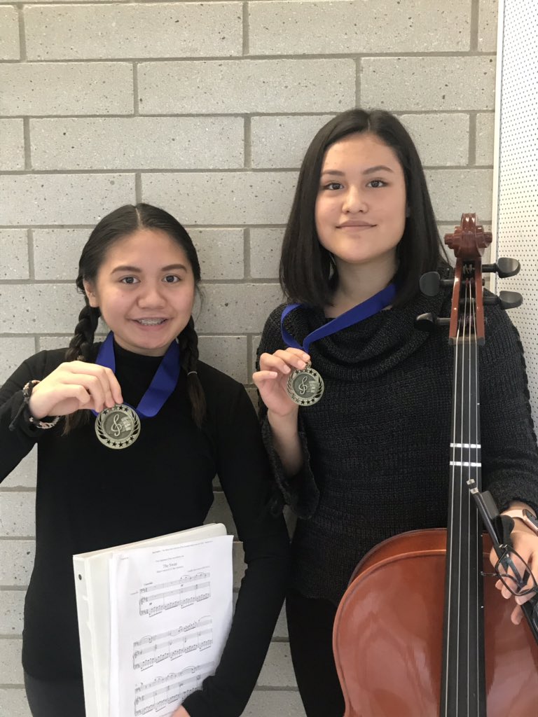 _Mr_Puckett's tweet photo. Recently students in the @senn_arts Orchestra participated in the @CPS_Arts Solo/Ensemble festival. All students that participated for a Superior rating!  Ana Esquivel played cello for less than a year and Nicole Kwasny earned Honors Superior!  Congrats! #sennsational https://t.co/E7yyJVFZ1q