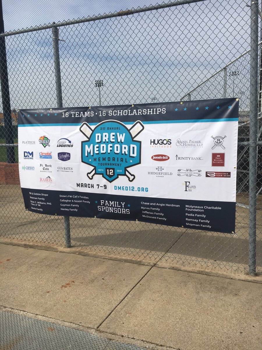PaschalBaseball's tweet photo. It’s a beautiful day for baseball and Day 1 of the @MedfordDrew Memorial Tournament! #PaschalProud #DMed12 https://t.co/UfCU7dQzX1