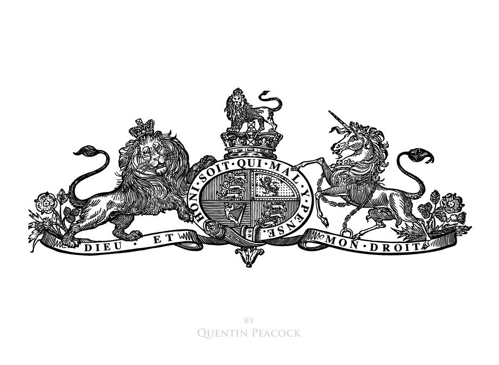 digitalheraldry's tweet photo. A recent, faithful restoration of a #Royal #CoatofArms #heraldry #etching from the National Archives for HMICFRS. I created this digitally on an iPad with Pen so it is as hand drawn as digital can be. The client wanted the original hand-drawn/etched feel. https://t.co/QVuqsldtjO