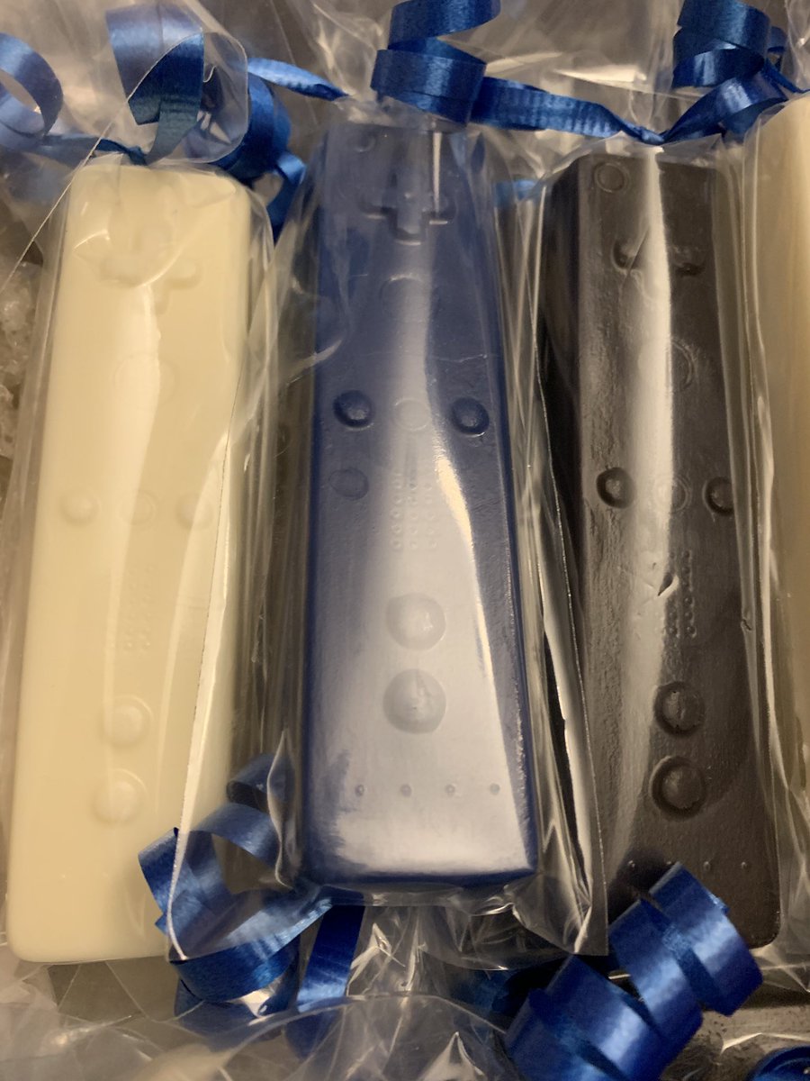 DippStixxSweet's tweet photo. These game controllers are headed to SC to make a gamer’s celebration extra special. #chocolatecontrollers #Wiichocolatecontrollers #gamerfavors #gametruckpartyfavors https://t.co/8wyTbagGY7