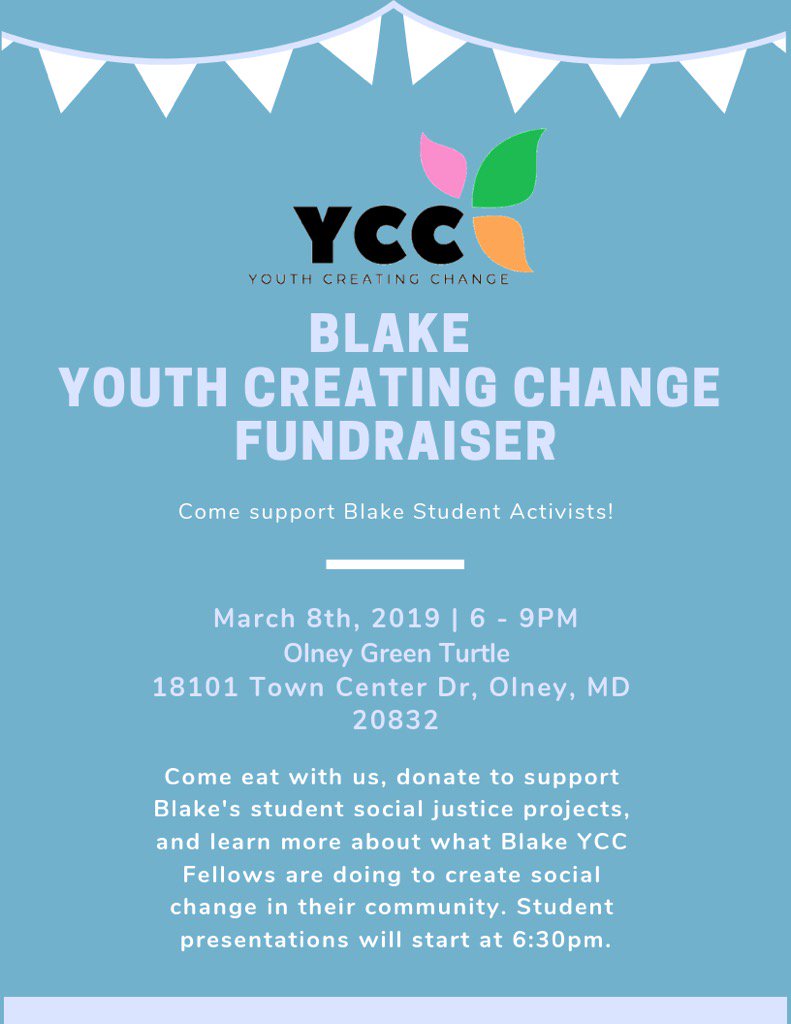 Join us tomorrow evening to support Blake Youth Creating Change Fellows and learn about the impactful work these students are spearheading! Student presentations start at 6:30pm.