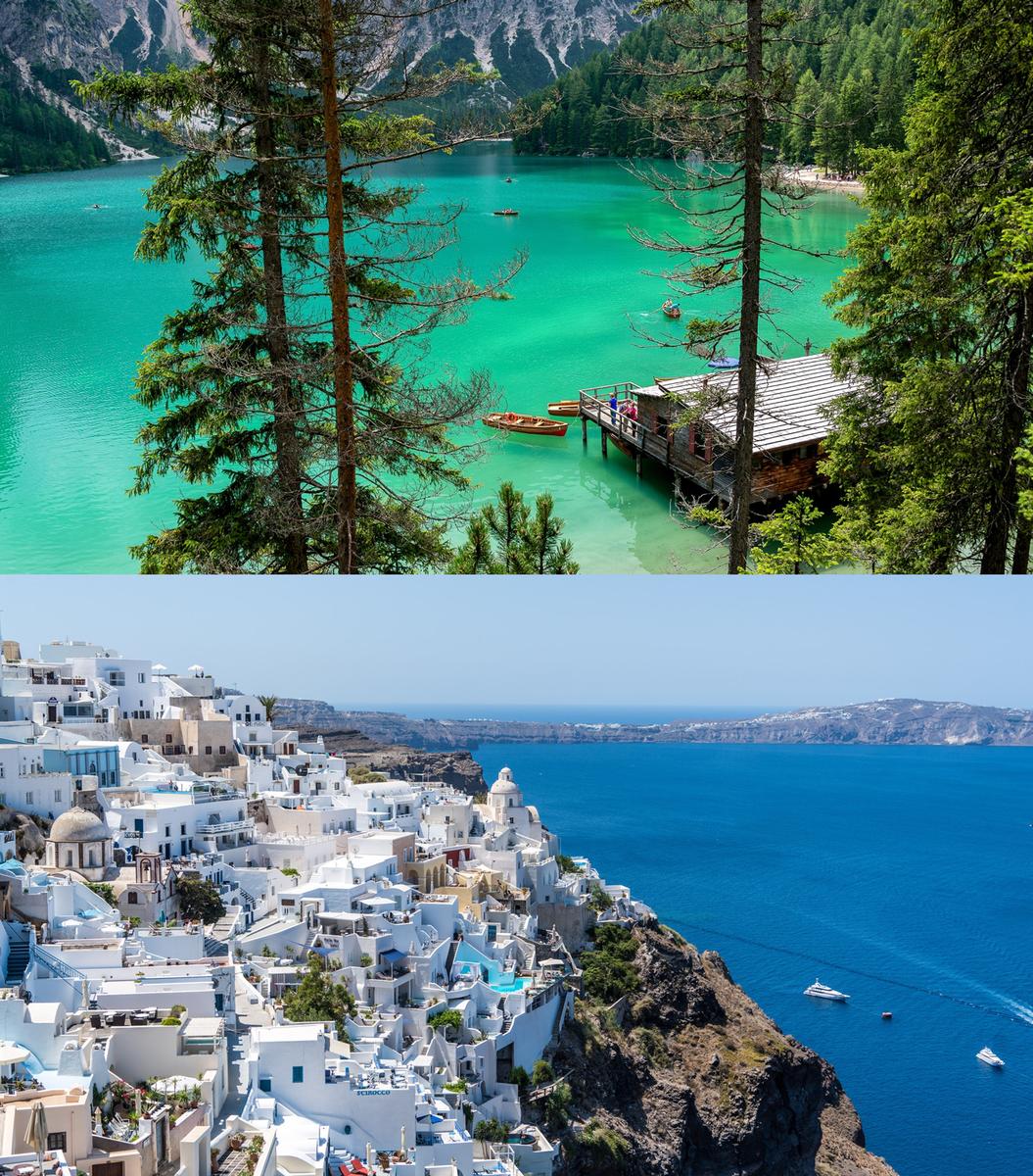 Az1HomeSearch's tweet photo. Would you rather have a secluded lake house in the mountains or a vacation home on the coast of Greece? https://t.co/kDtoiW9Ma1