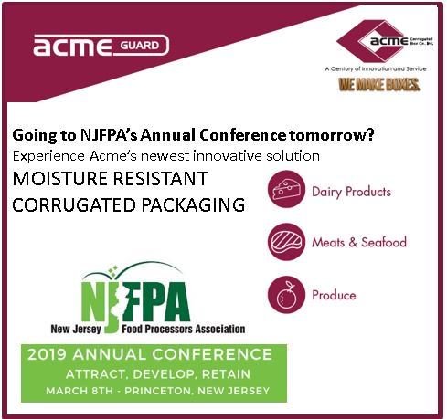 AcmeCorrugated's tweet photo. Acme is proud to be an 11 year member of NJFPA!
Look for us at NJFPA's Annual Conference tomorrow.
#wemakeboxes #njfpa #innovativepackaging #solutionprovider https://t.co/xgdC4j38j9