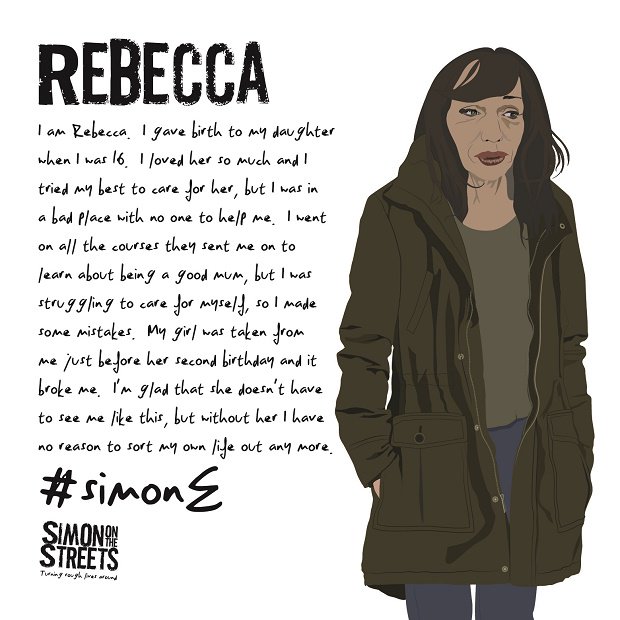 simonotstreets's tweet photo. Tonight, we hear from Rebecca about her love for her daughter.
#simoneonthestreets
7/8 https://t.co/jOWruuZcDx