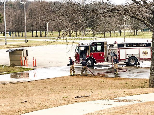 VisitShoalsAL's tweet photo. We want to extend a special ‘Thank You!’ to the Florence Fire Department! They came this morning to clean the mud and debris from the parking lot! We are so grateful! We are open and ready to help you with all of your Tourism and Gift Shop needs! #visitf… https://t.co/YglzJ3wnaB https://t.co/VwDJj54LCU