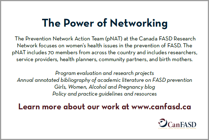 CEWHca's tweet photo. Here at #FASD2019 ? Stop by the @CanFASD table & learn about the Prevention Network Action Team #pNAT #CEWHca https://t.co/elKBj9ufXX