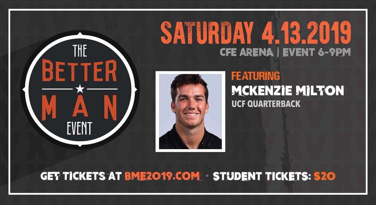 AdditionFiArena's tweet photo. Want to hear #McKenzieMilton guest speak?😄 🏉 🙏 Come out to the @BetterManEvent at #CFEArena on April 13th! Student tickets are only $20 and can be purchased at our box office or online at: https://t.co/tBkUsoMBpT https://t.co/CuvM0J3ogp