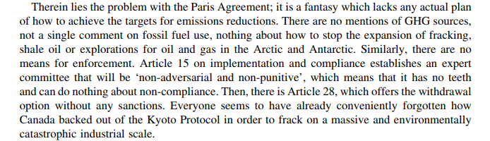 CompromisedNGOs's tweet photo. @GretaThunberg Economist &amp; Professor Clive L. Spash holds the Chair of Public Policy &amp; Governance at WU in Vienna &amp; is Editor-in-Chief of Environmental Values. He explains the Paris Agreement in his 2016 paper "This Changes Nothing". 
https://t.co/1sWlAebJQQ 
Text 7 - p. 3 https://t.co/LQcsHmWU1h