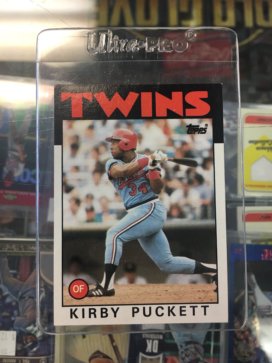 Kirby Puckett Giveaway!  In honor of it being 14 years since we lost Kirby, we’ll be giving away his 1986 Topps card.  Please FOLLOW US &amp; Retweet for your chance to win!  #giveaway #Twins #KirbyPuckett