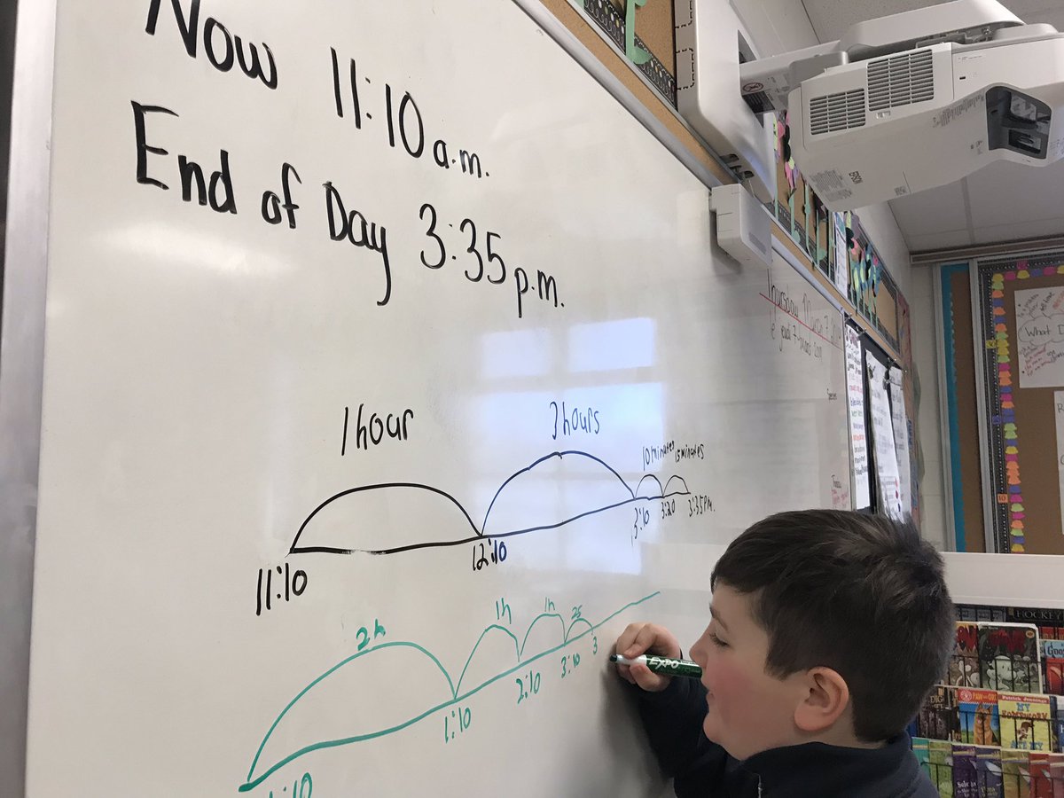 handley_ms's tweet photo. Using #opennumberlines to show elapsed time and giving change. @msimon97 @mickleja @stpetersmilton https://t.co/3rRP5ByNSC