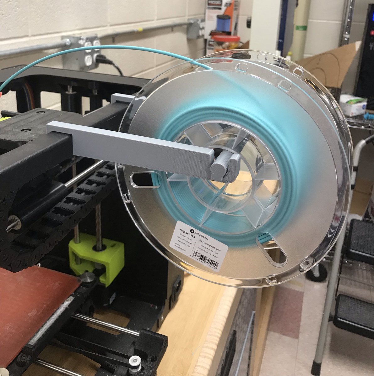 WWHSTechCoach's tweet image. Eng &amp;amp; Tech @WWHSWizardPride #studentengineer O&apos;Kelly #designed a filament spool holder to reduce the space needed to store a @lulzbot3D mini.
Uploaded file @thingiverse to share with others who have limited clearance.
thingiverse.com/thing:3475568
#3Dprinting 
#pbl
#stem
#wizardpride