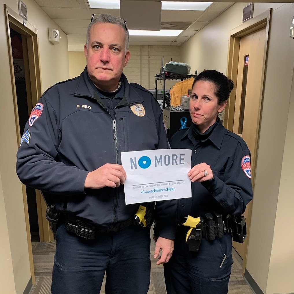 LewisPolice's tweet photo. Sergeants Mike and Margie. #NoMoreWeek2019 #ChangeHappensHere #NoMore #LewisU https://t.co/yfXiMUtsJr