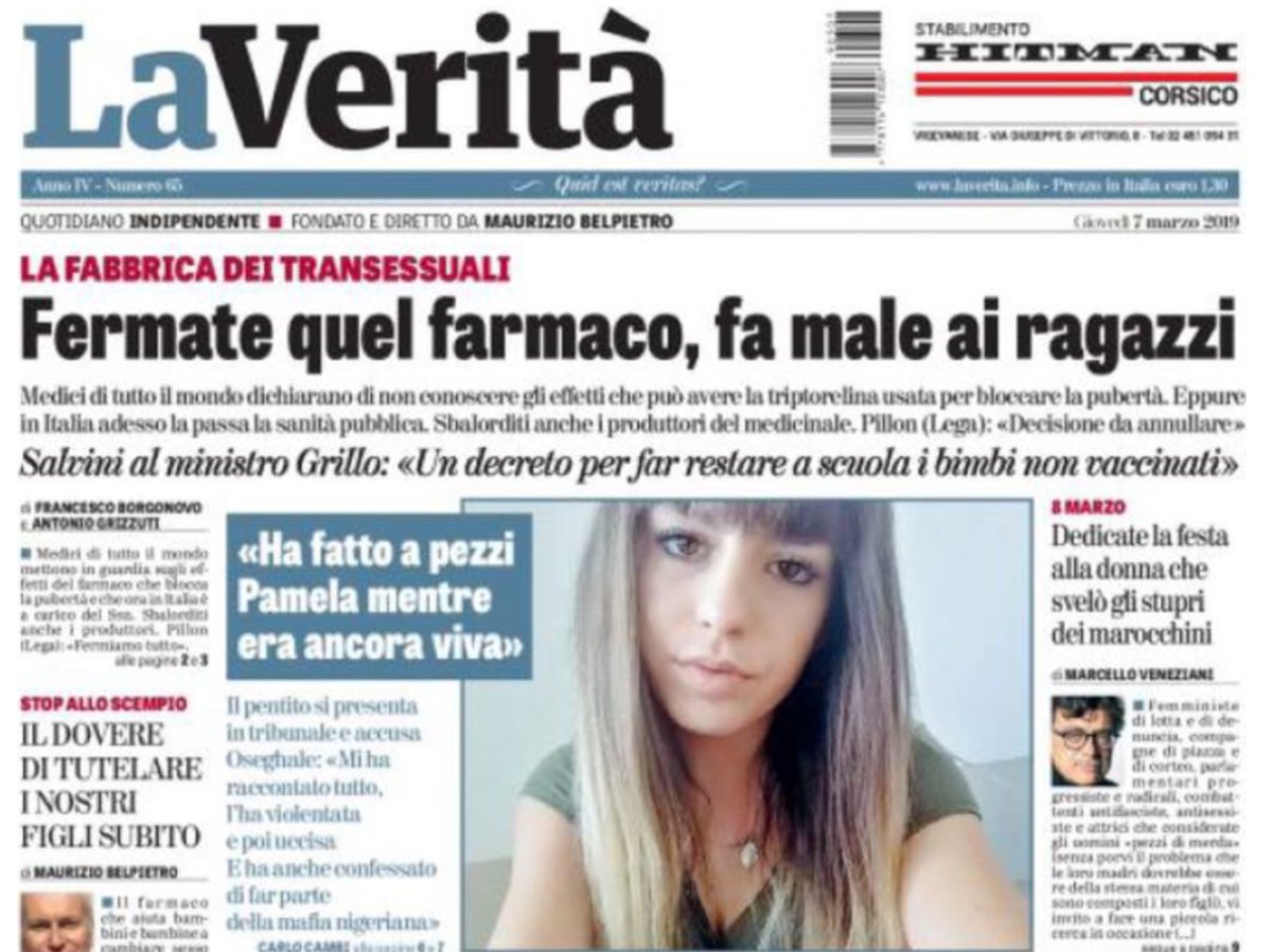 mgdj56's tweet photo. Il #gender va tolto dal portuario #farmacologico.Non mutuato.
Una portavoce di Ferring Spa,l'azienda che distribuisce il medicinale,dichiara:«Non siamo stati noi a fare pressione»
#Salvini a #GiuliaGrillo: «#DecretoUrgente evitare ai #bambini di essere #cacciati da #scuola» https://t.co/IFyloABT9y