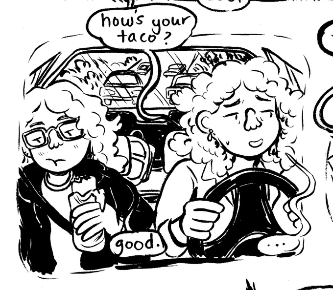 Back at it with my autobio bs. Moody teen Ashley eats a breakfast taco. 